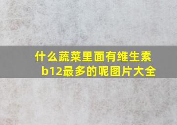 什么蔬菜里面有维生素b12最多的呢图片大全