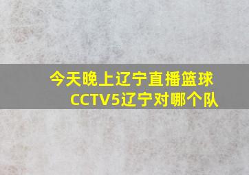 今天晚上辽宁直播篮球CCTV5辽宁对哪个队