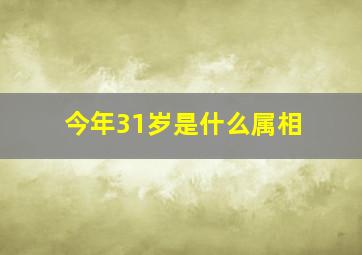 今年31岁是什么属相