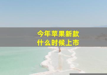 今年苹果新款什么时候上市