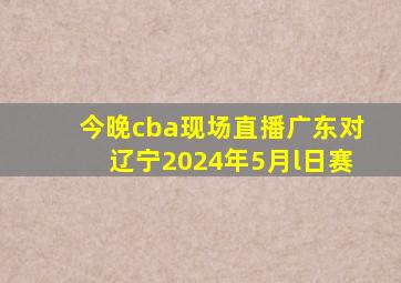 今晚cba现场直播广东对辽宁2024年5月l日赛