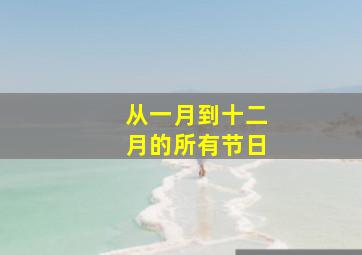 从一月到十二月的所有节日