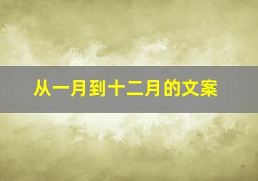 从一月到十二月的文案