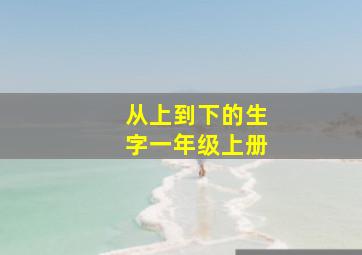 从上到下的生字一年级上册