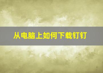 从电脑上如何下载钉钉