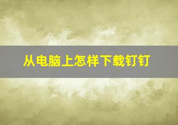 从电脑上怎样下载钉钉