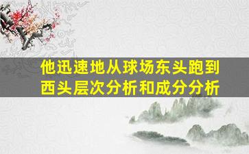 他迅速地从球场东头跑到西头层次分析和成分分析