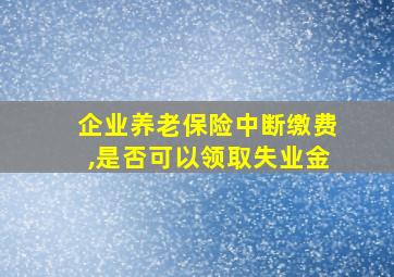 企业养老保险中断缴费,是否可以领取失业金