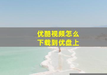 优酷视频怎么下载到优盘上