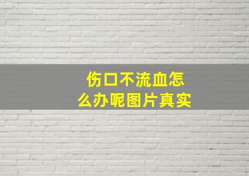 伤口不流血怎么办呢图片真实