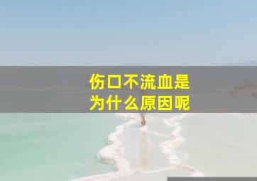 伤口不流血是为什么原因呢