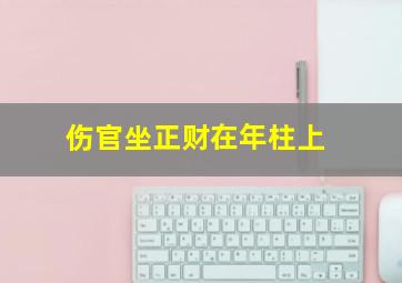 伤官坐正财在年柱上