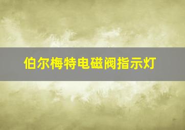 伯尔梅特电磁阀指示灯