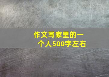 作文写家里的一个人500字左右