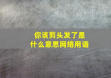 你该剪头发了是什么意思网络用语