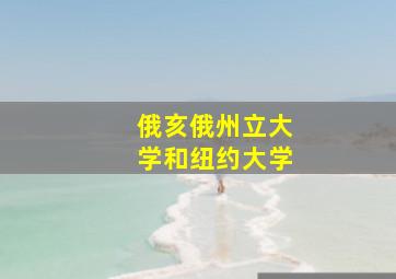 俄亥俄州立大学和纽约大学