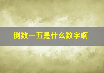 倒数一五是什么数字啊