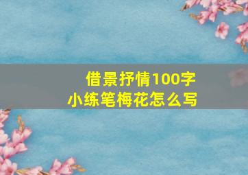 借景抒情100字小练笔梅花怎么写