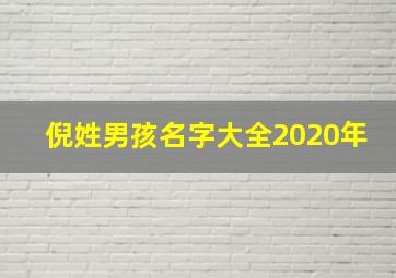 倪姓男孩名字大全2020年