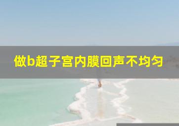 做b超子宫内膜回声不均匀