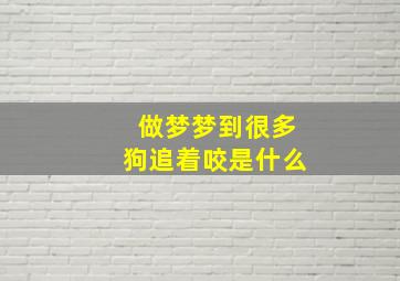 做梦梦到很多狗追着咬是什么