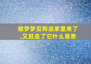 做梦梦见狗进家里来了,又赶走了它什么意思