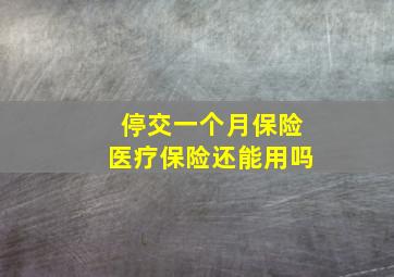 停交一个月保险医疗保险还能用吗