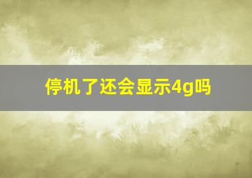 停机了还会显示4g吗