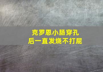 克罗恩小肠穿孔后一直发烧不打屁