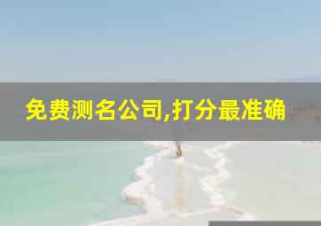 免费测名公司,打分最准确