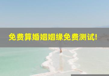 免费算婚姻姻缘免费测试!