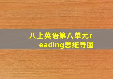 八上英语第八单元reading思维导图