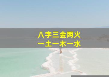 八字三金两火一土一木一水