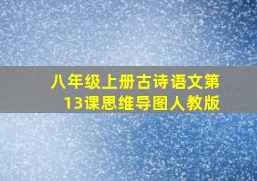 八年级上册古诗语文第13课思维导图人教版