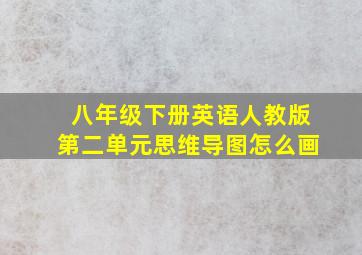 八年级下册英语人教版第二单元思维导图怎么画