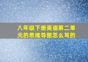 八年级下册英语第二单元的思维导图怎么写的