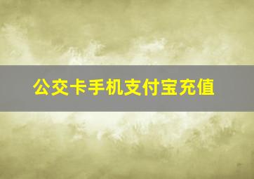 公交卡手机支付宝充值