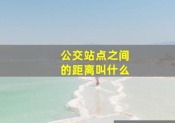 公交站点之间的距离叫什么