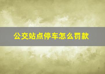 公交站点停车怎么罚款