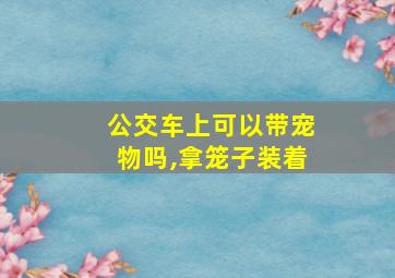 公交车上可以带宠物吗,拿笼子装着