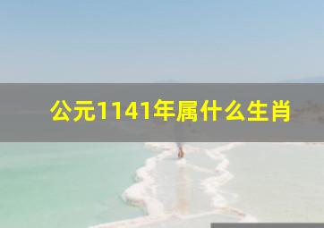 公元1141年属什么生肖