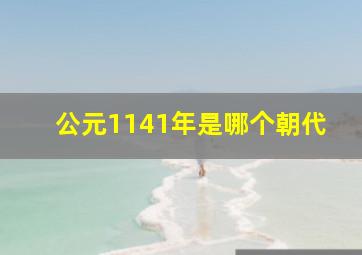 公元1141年是哪个朝代