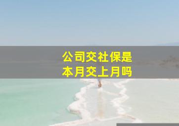 公司交社保是本月交上月吗