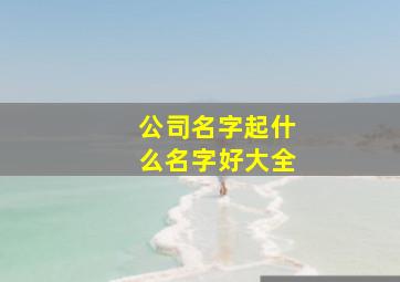 公司名字起什么名字好大全