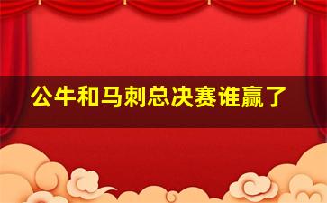 公牛和马刺总决赛谁赢了