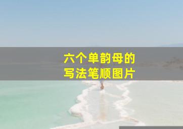 六个单韵母的写法笔顺图片