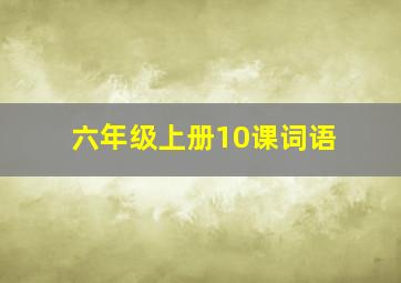 六年级上册10课词语