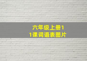 六年级上册11课词语表图片