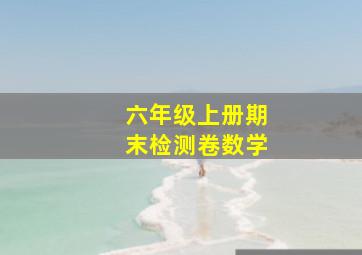 六年级上册期末检测卷数学