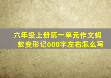 六年级上册第一单元作文蚂蚁变形记600字左右怎么写